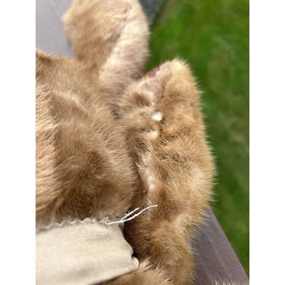 Vintage Mink TEDDY BEAR Jointed Approx 19” REAL FUR MINK Handmade. - Picture 12 of 16